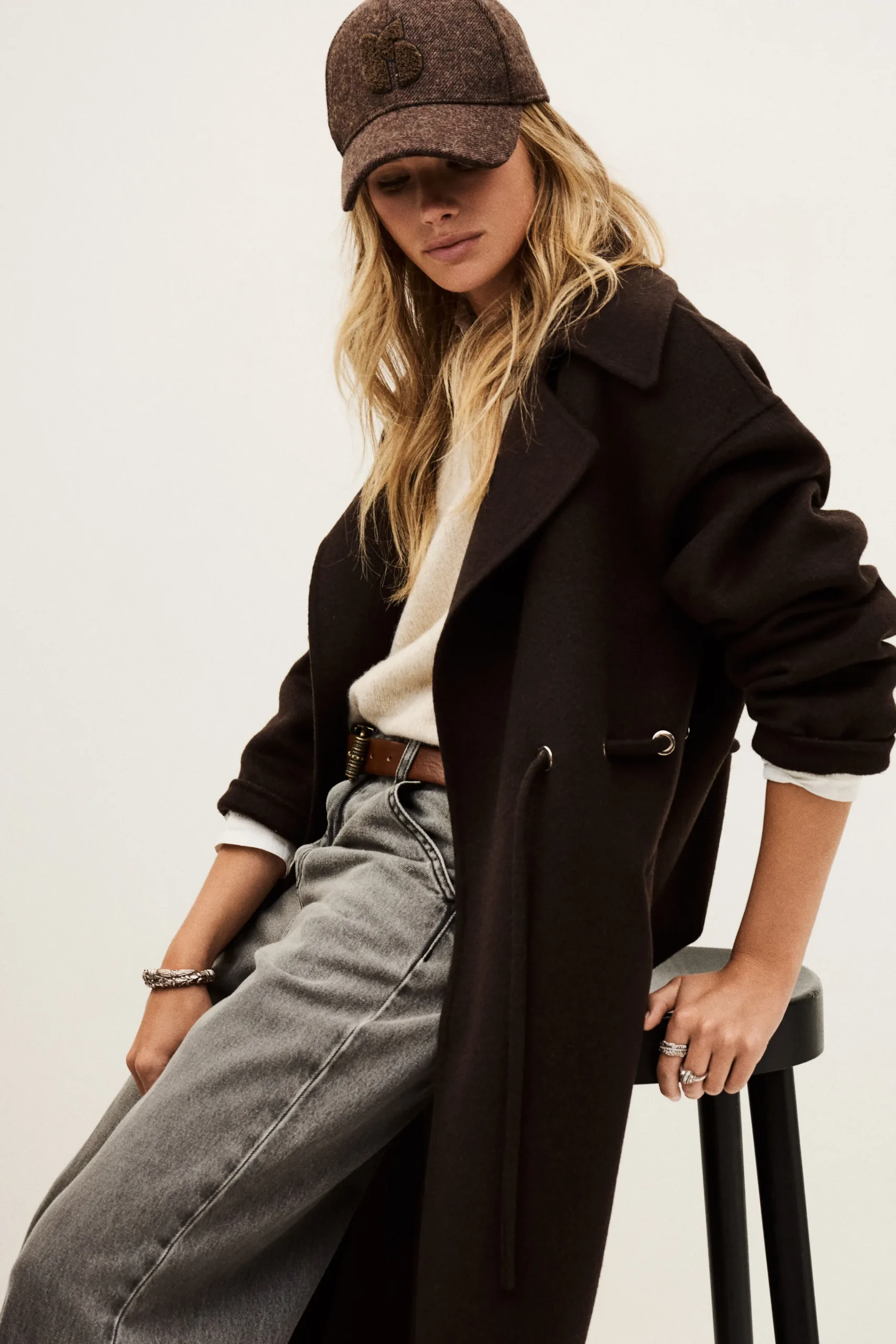 Ba&Sh KATE manteau midi MARRON Discount
