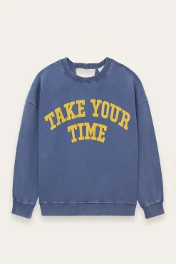 Ba&Sh KEYRA sweatshirt oversize coton BLEU Outlet