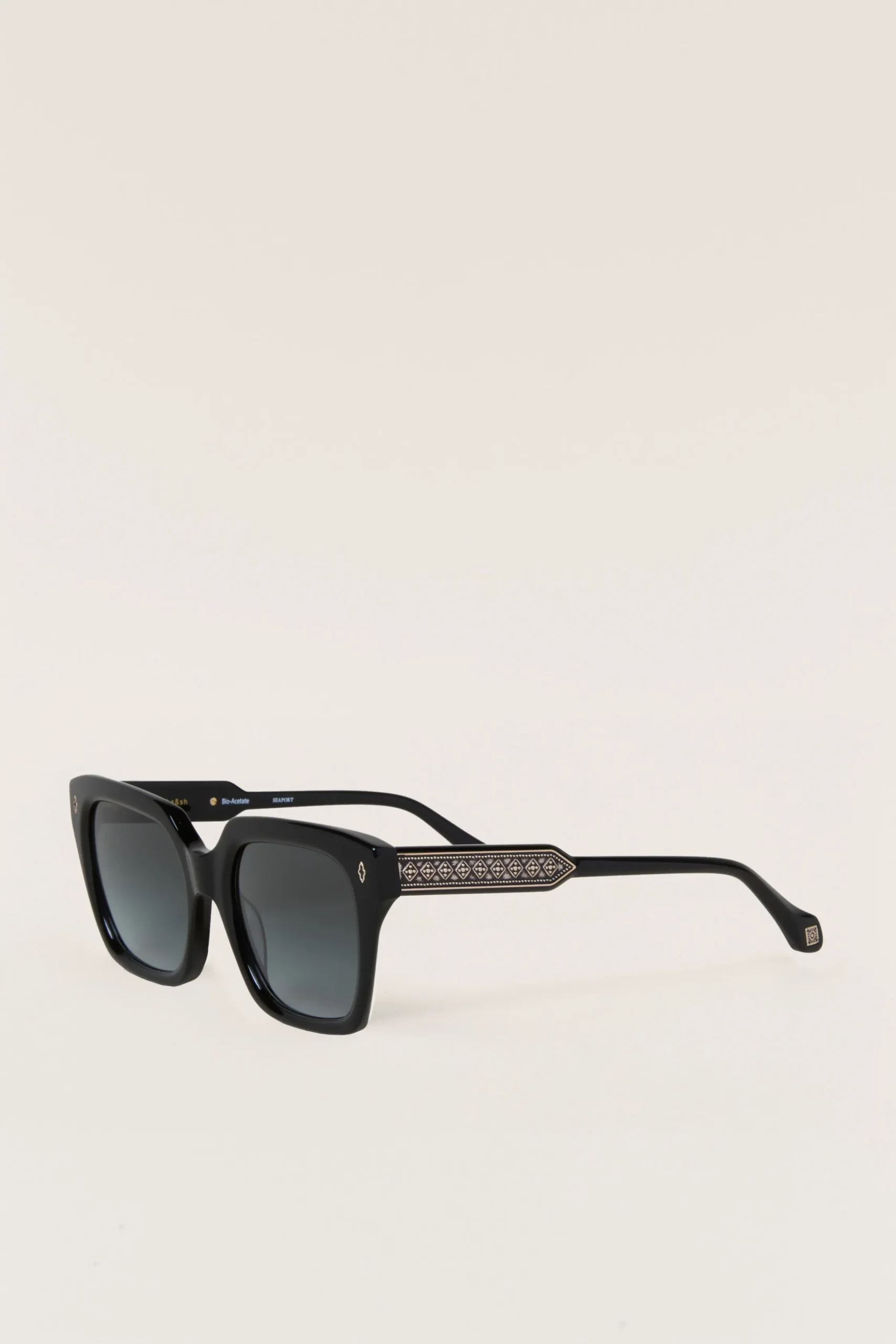 Ba&Sh LAIA lunettes soleil rectangulaires NOIR New