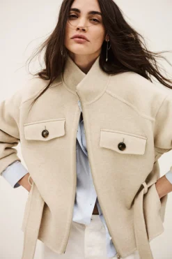 Ba&Sh LERICA manteau court BEIGE