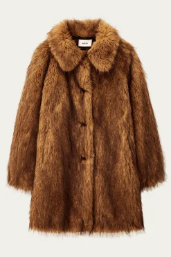 Ba&Sh LESTOR manteau fausse fourrure BEIGE Outlet