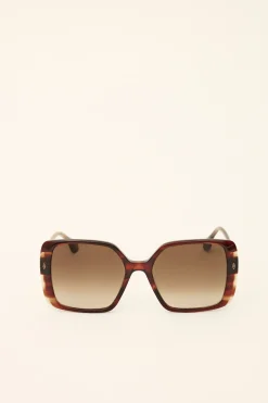 Ba&Sh LIANE lunettes solaires carrées MARRON