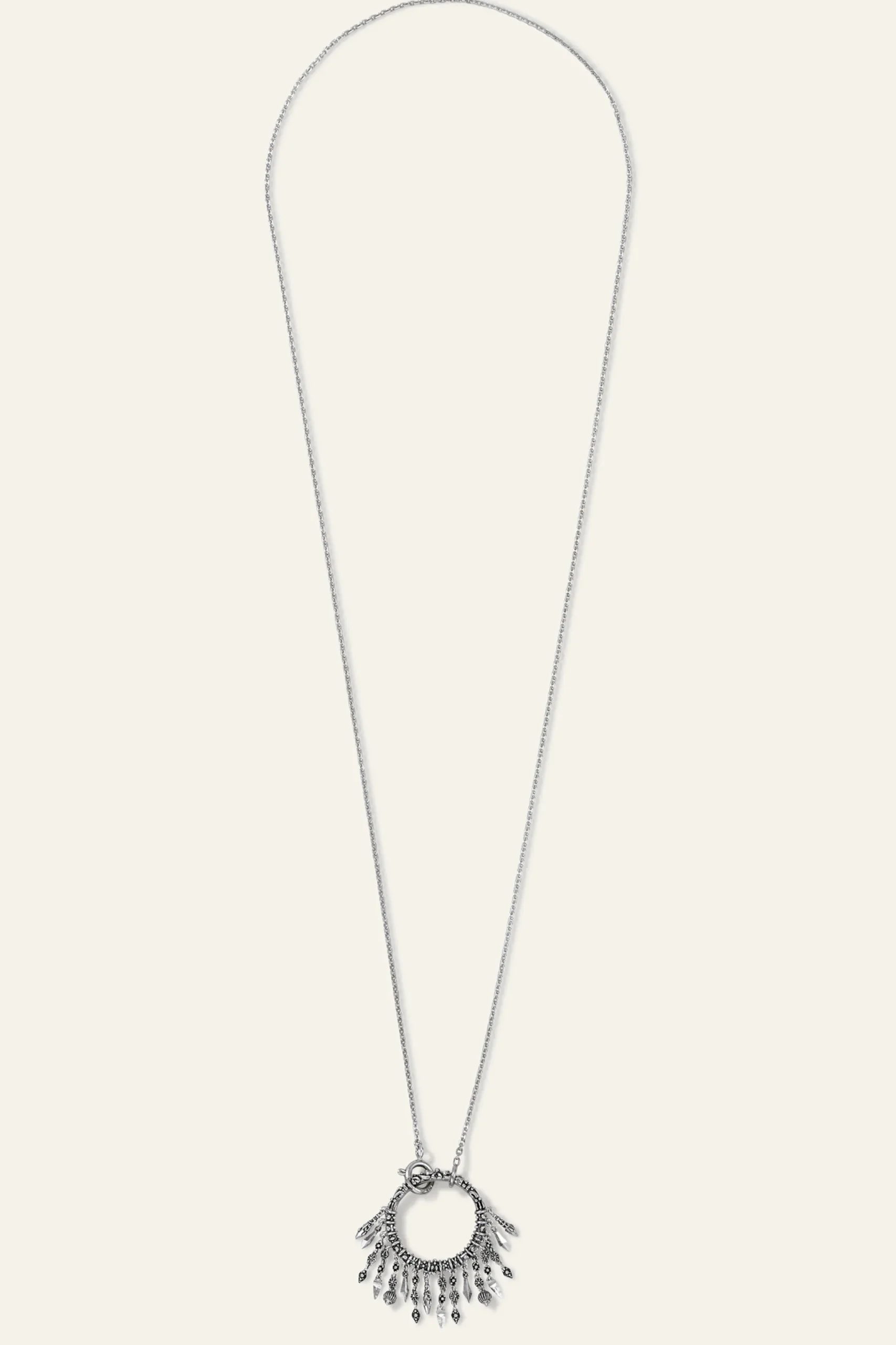 Ba&Sh LINA collier long anneau GRIS Outlet