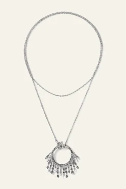 Ba&Sh LINA collier long anneau GRIS Outlet