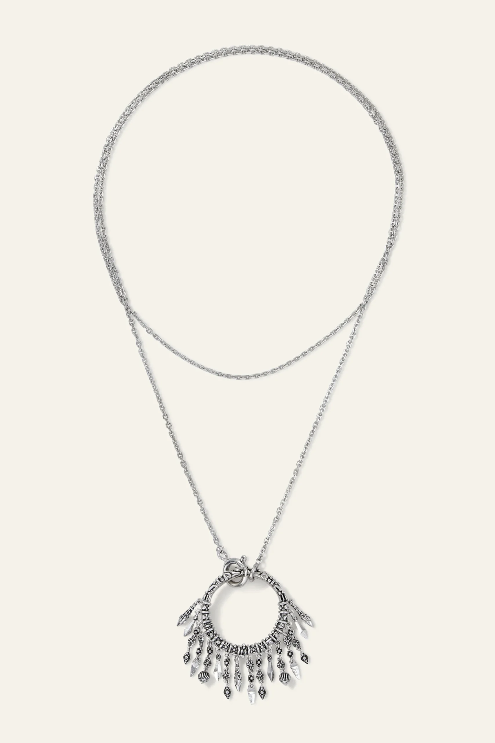 Ba&Sh LINA collier long anneau GRIS Outlet