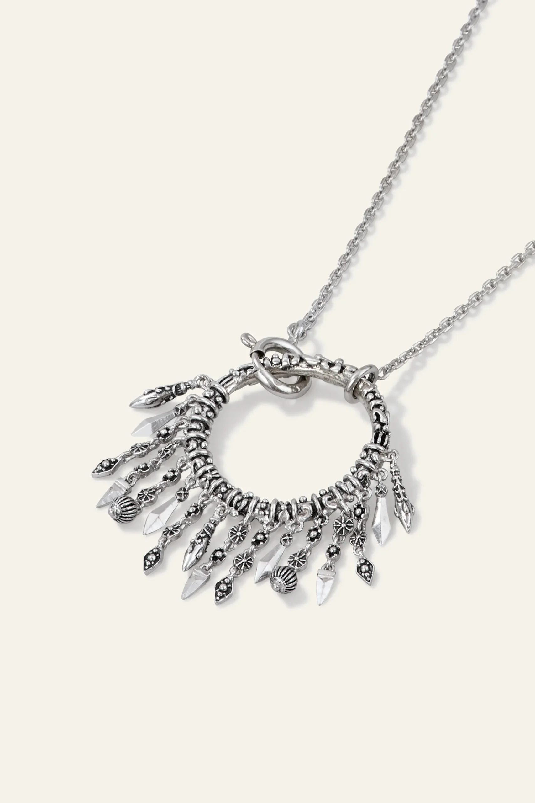 Ba&Sh LINA collier long anneau GRIS Outlet