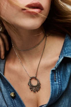 Ba&Sh LINA collier long anneau GRIS Outlet