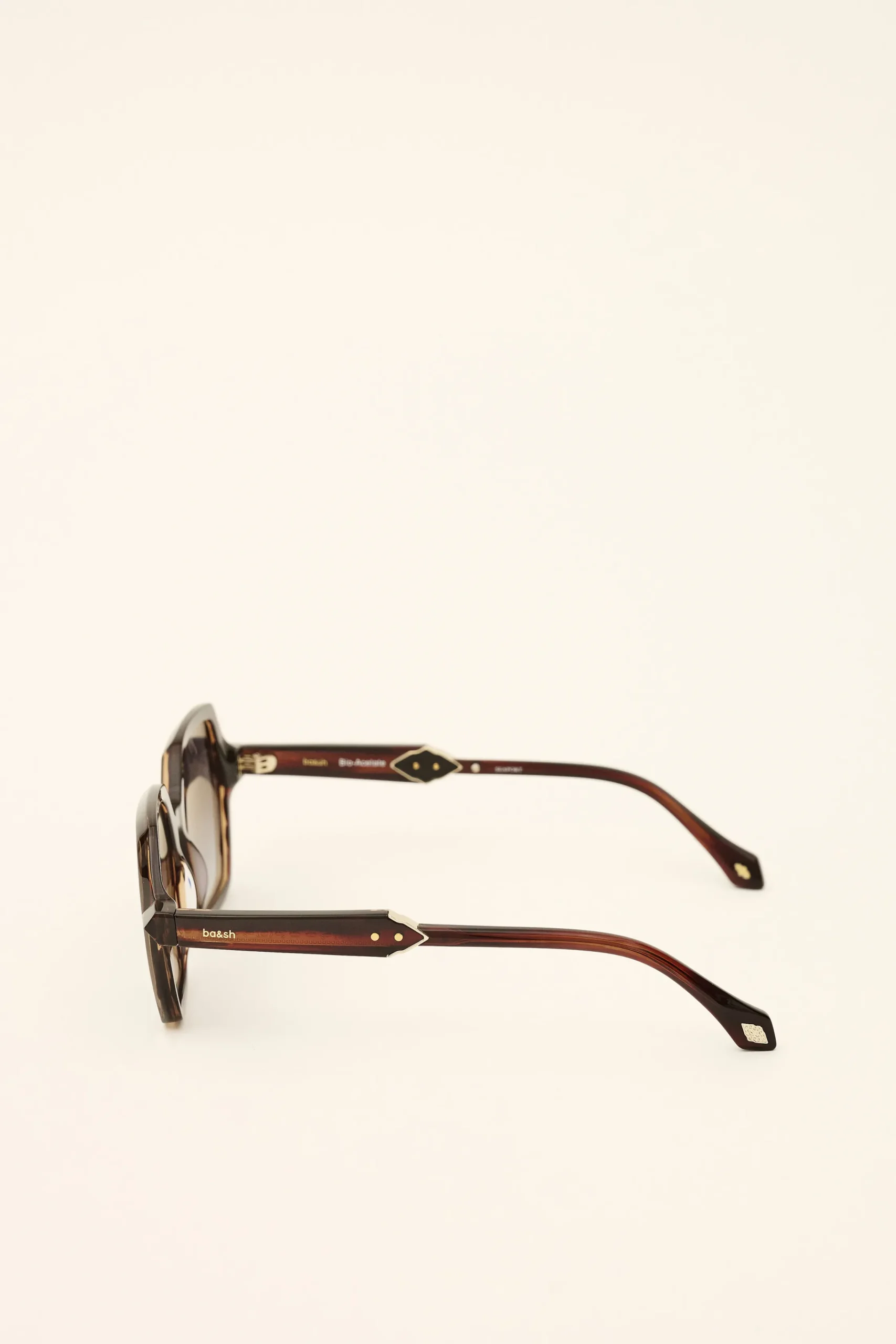 Ba&Sh LIZBET lunettes solaires hexagonales ROUGE Discount