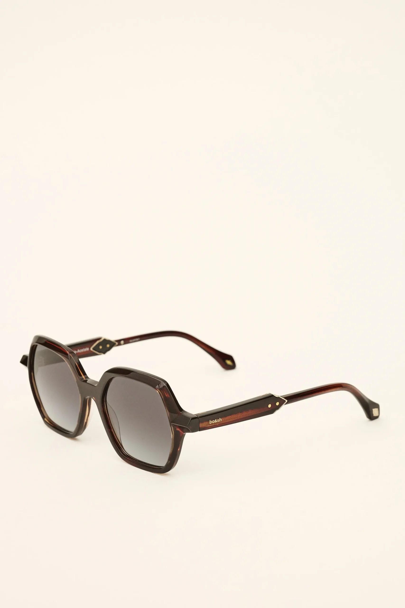 Ba&Sh LIZBET lunettes solaires hexagonales ROUGE Discount
