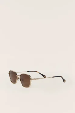 Ba&Sh LOIS lunettes soleil rectangulaire 179 € MARRON Discount