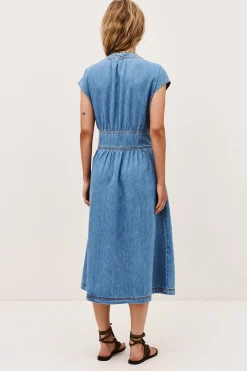 Ba&Sh LOVE robe midi BLEU