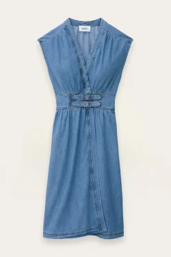Ba&Sh LOVE robe midi BLEU
