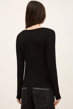 Ba&Sh LUISA tee-shirt manches longues NOIR
