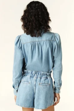 Ba&Sh MABO short taille haute BLEU Online