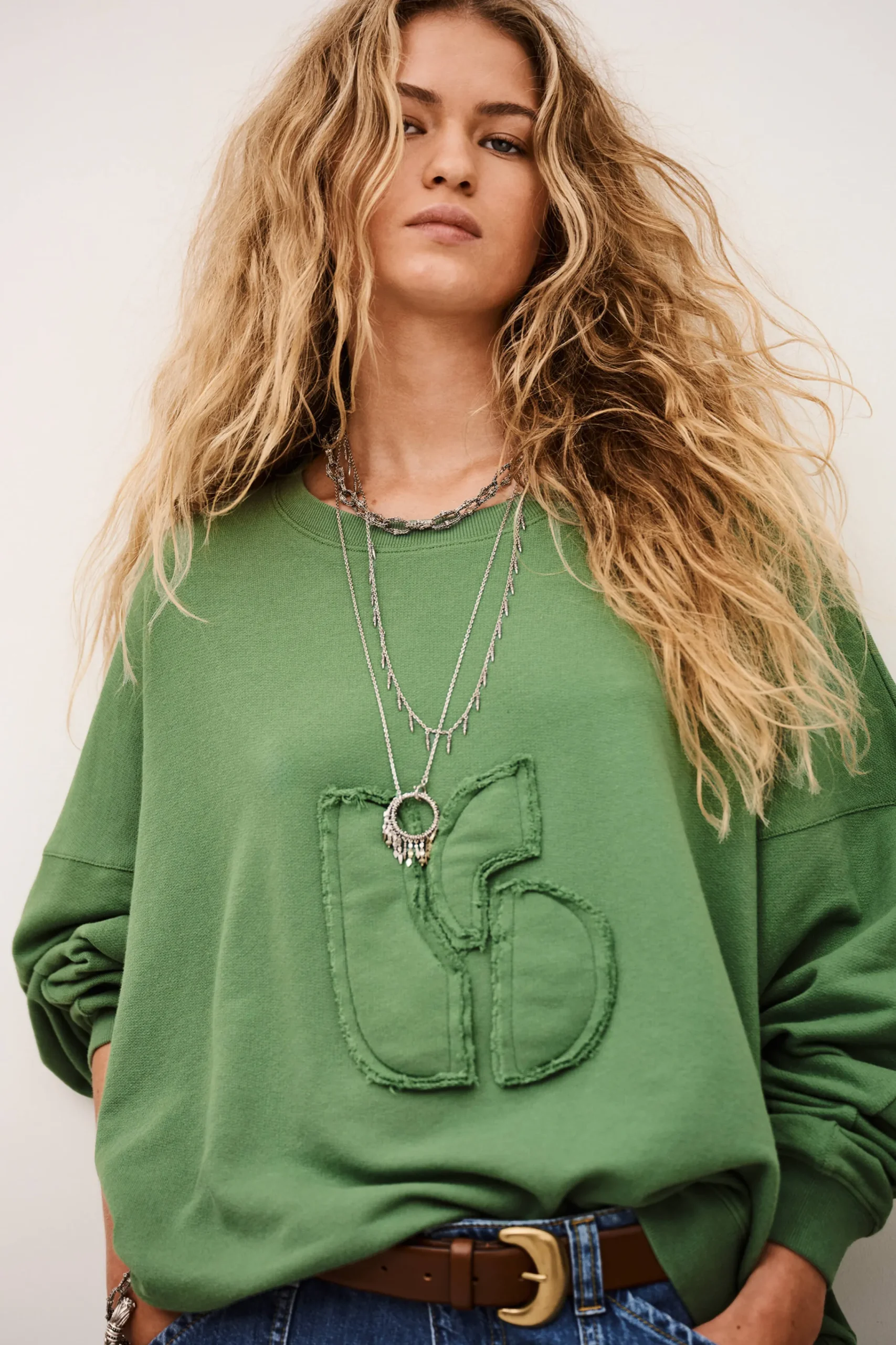Ba&Sh MAIA sweat-shirt loose confortable VERT Online