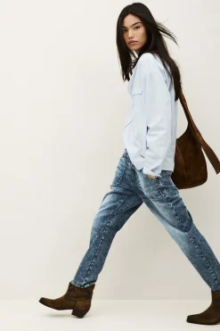 Ba&Sh MALLY jean droit premium BLEU Discount