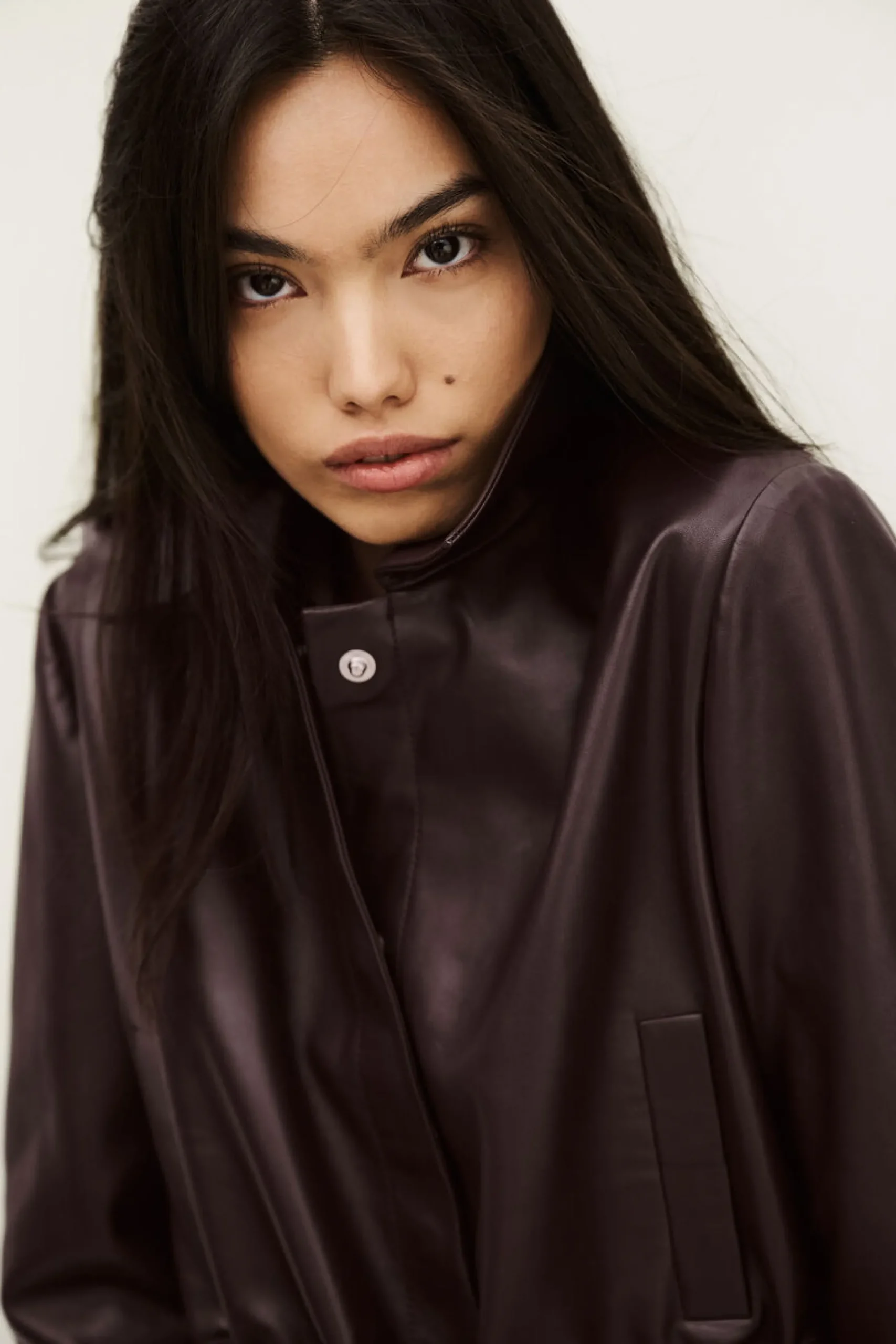 Ba&Sh MANITA veste courte cuir VIOLET Best