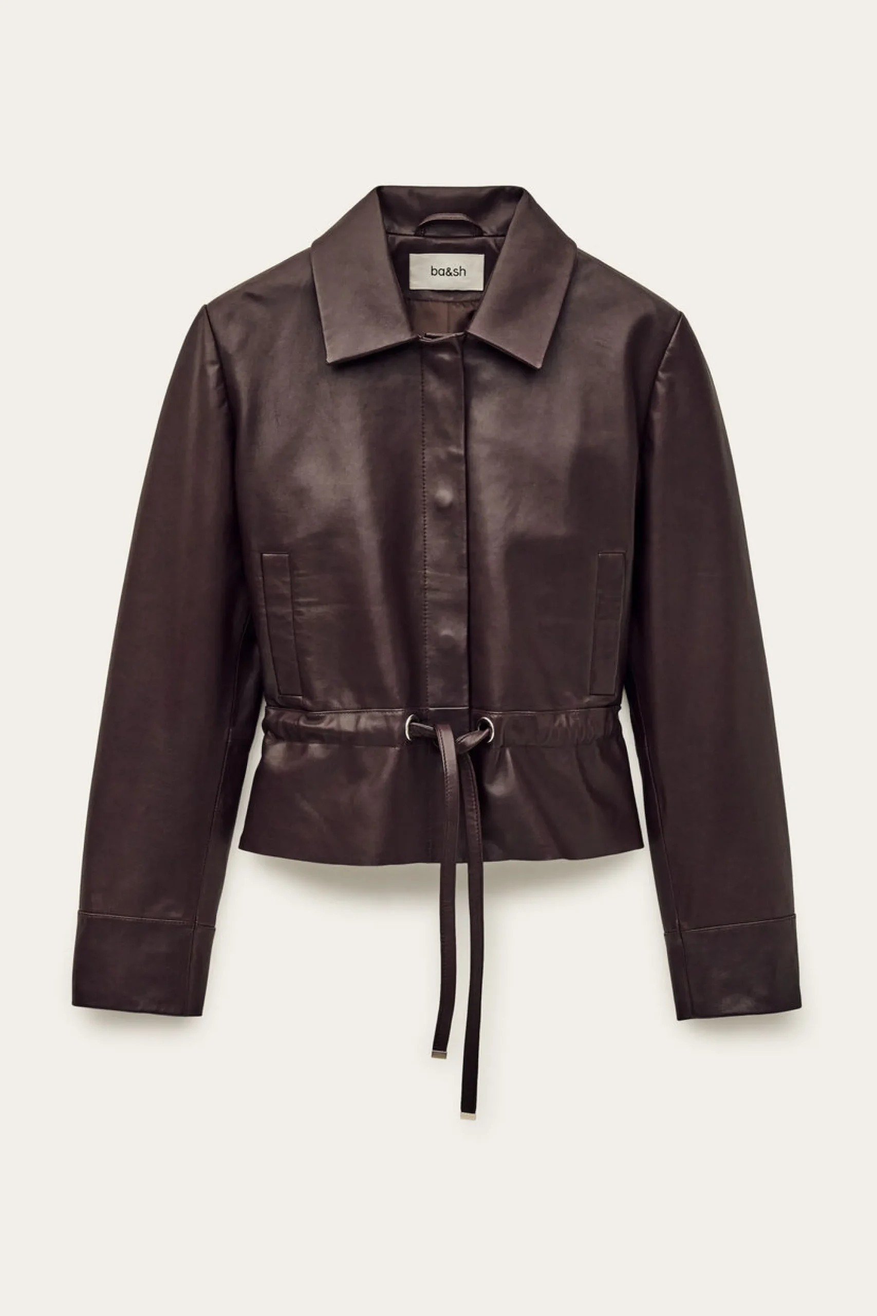 Ba&Sh MANITA veste courte cuir VIOLET Best