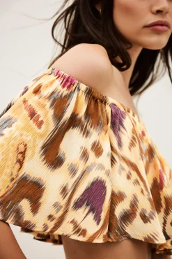 Ba&Sh MANTHEA top bustier volants JAUNE Online