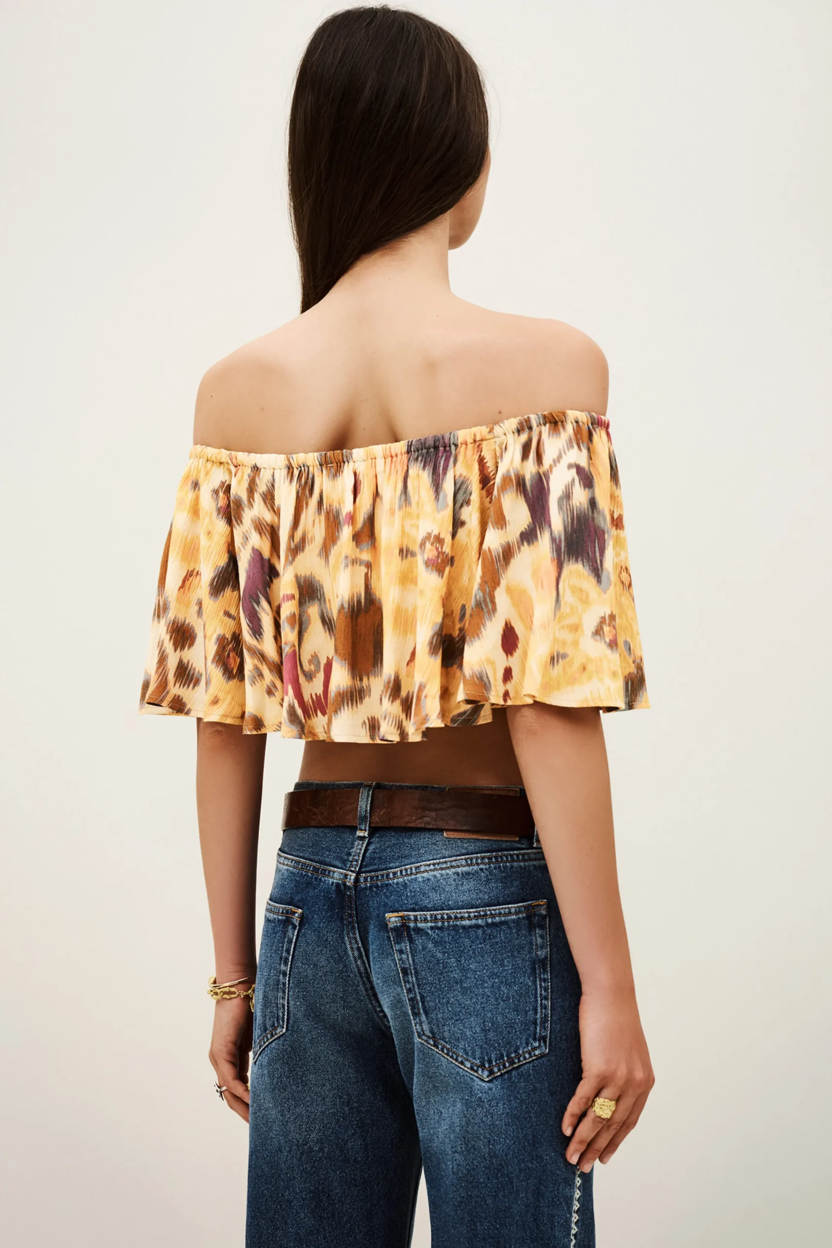 Ba&Sh MANTHEA top bustier volants JAUNE Online