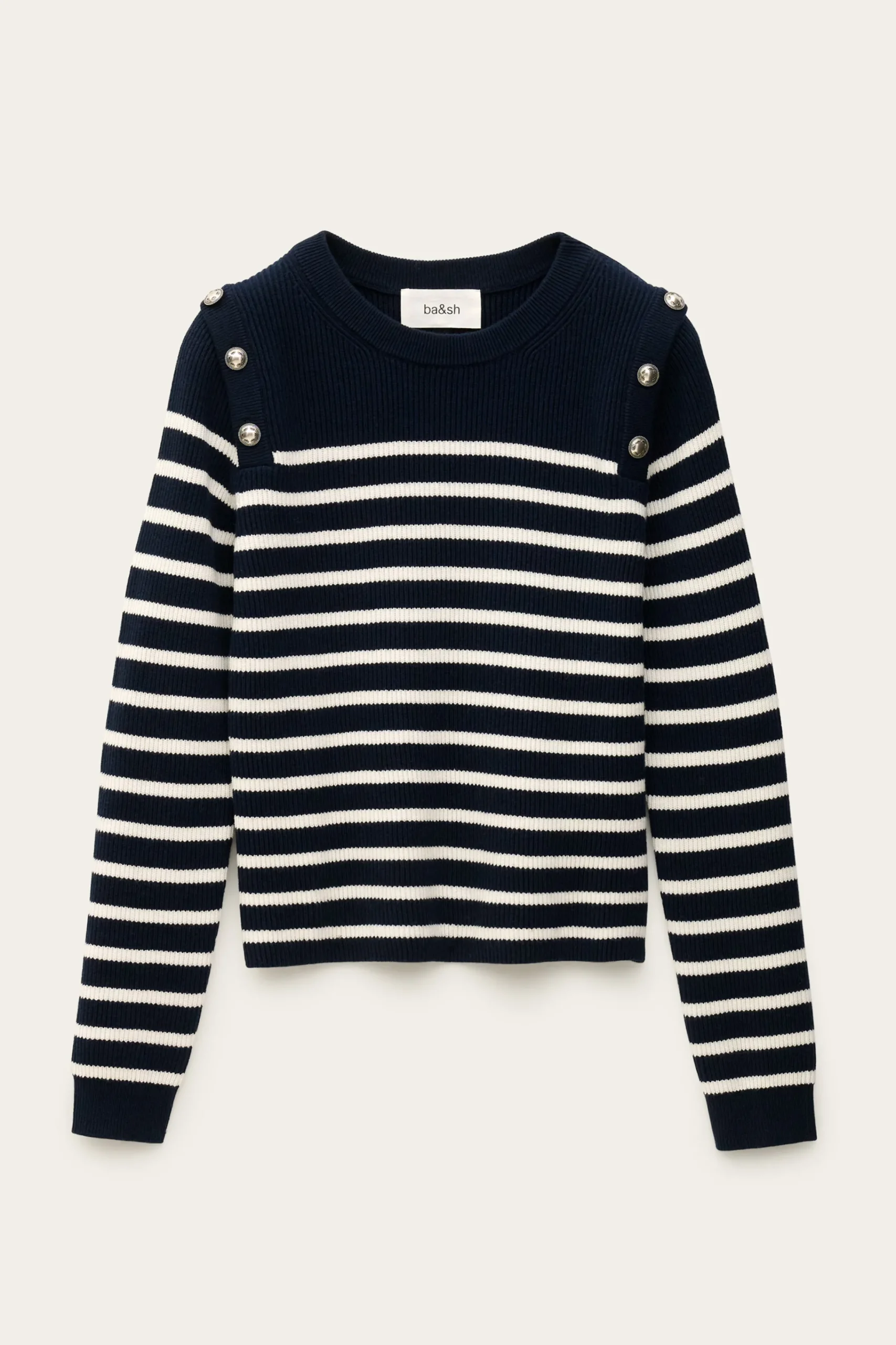 Ba&Sh MATIO pull marinière laine BLEU Outlet