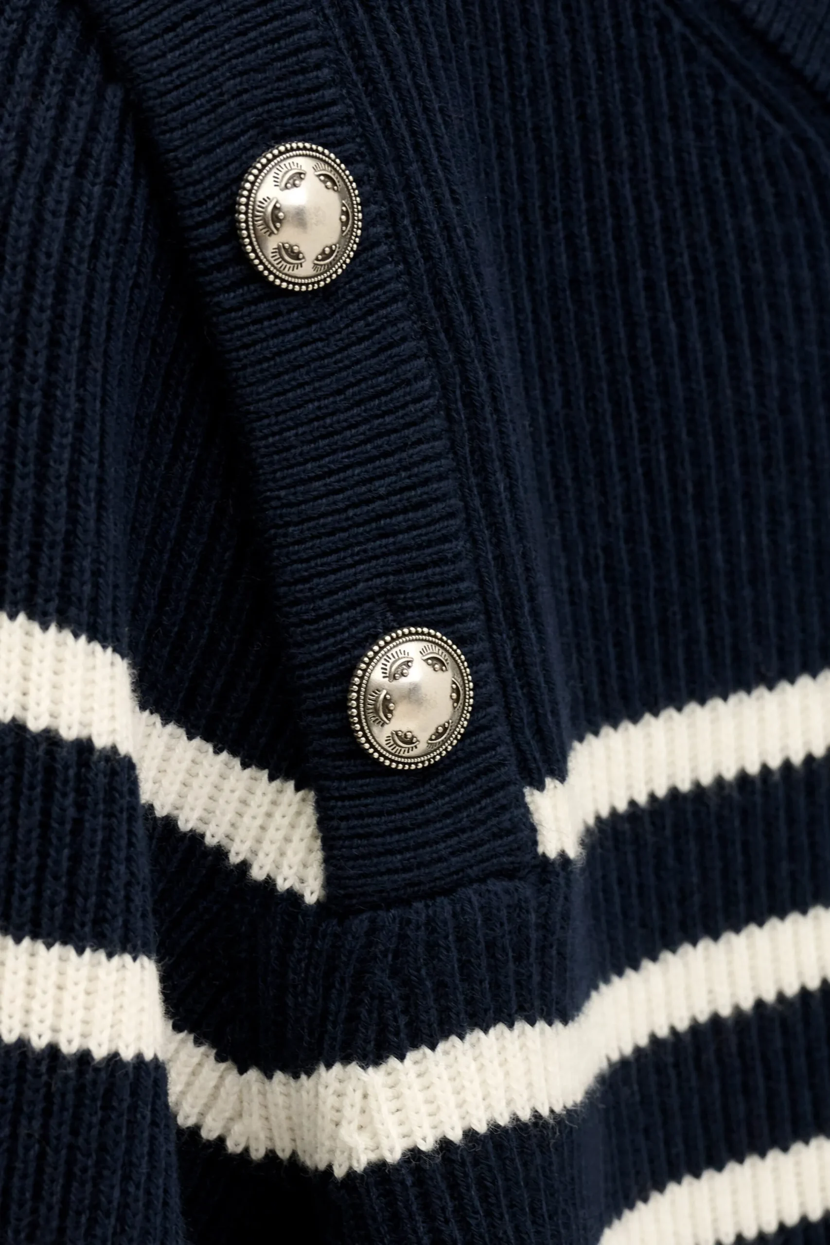 Ba&Sh MATIO pull marinière laine BLEU Outlet