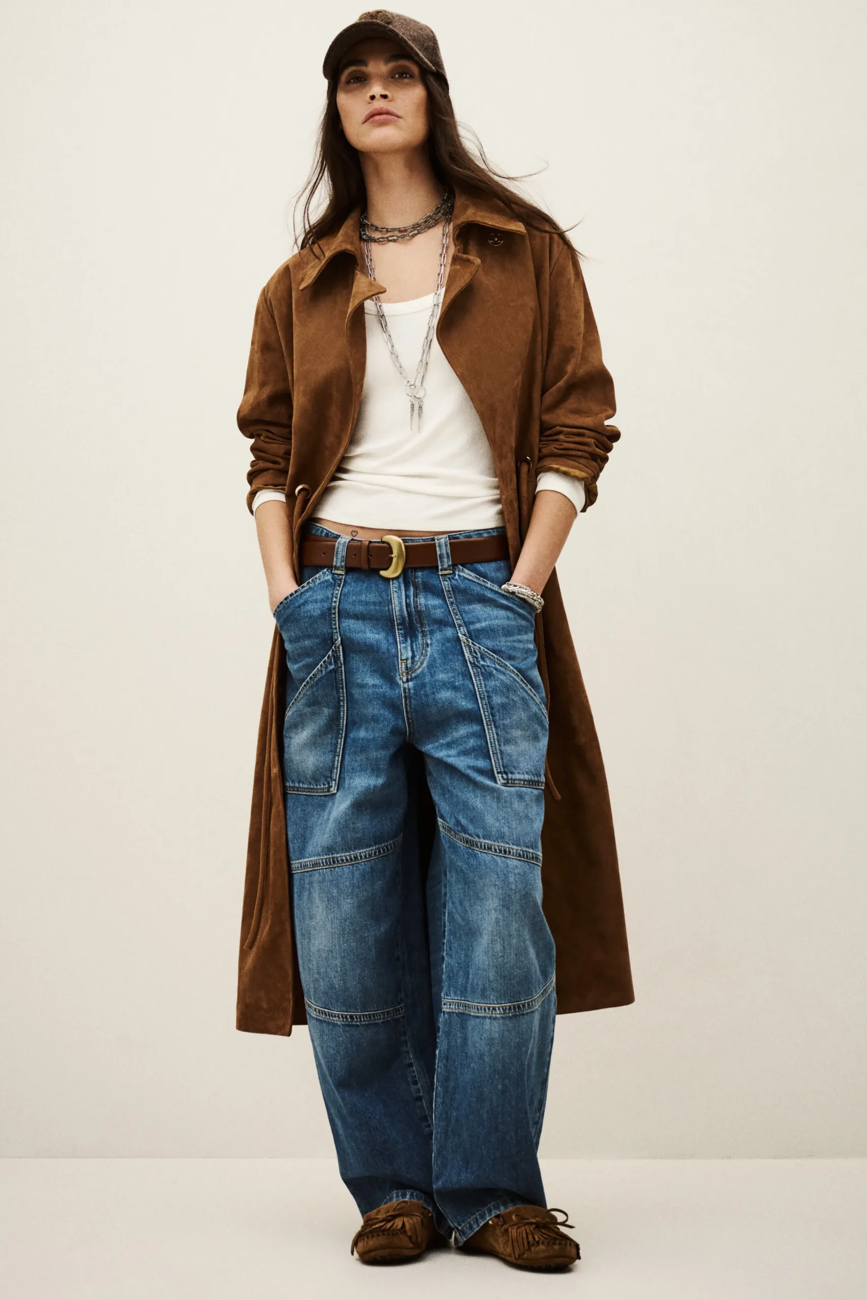 Ba&Sh MATTE manteau long cuir MARRON Sale