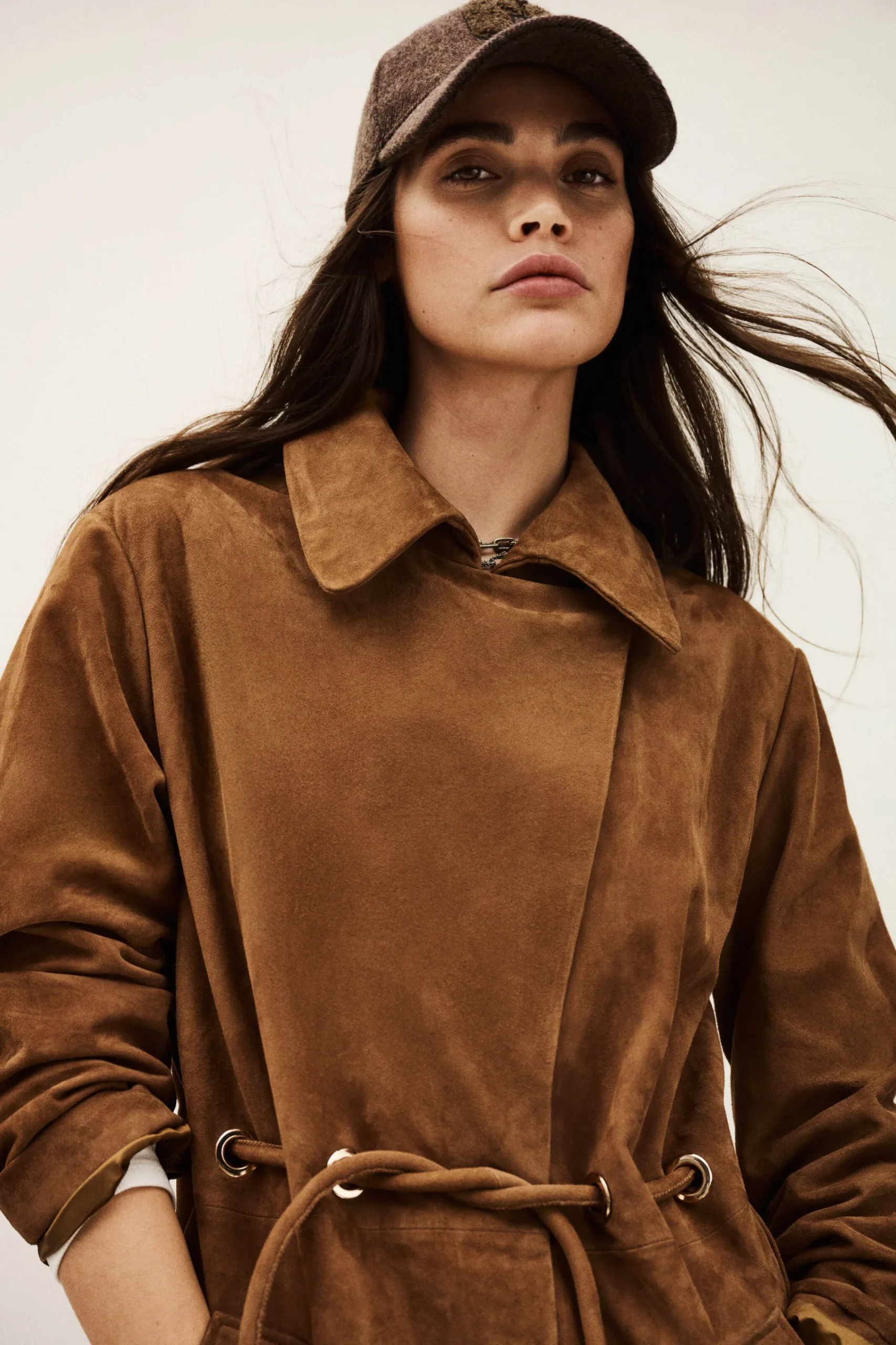 Ba&Sh MATTE manteau long cuir MARRON Sale