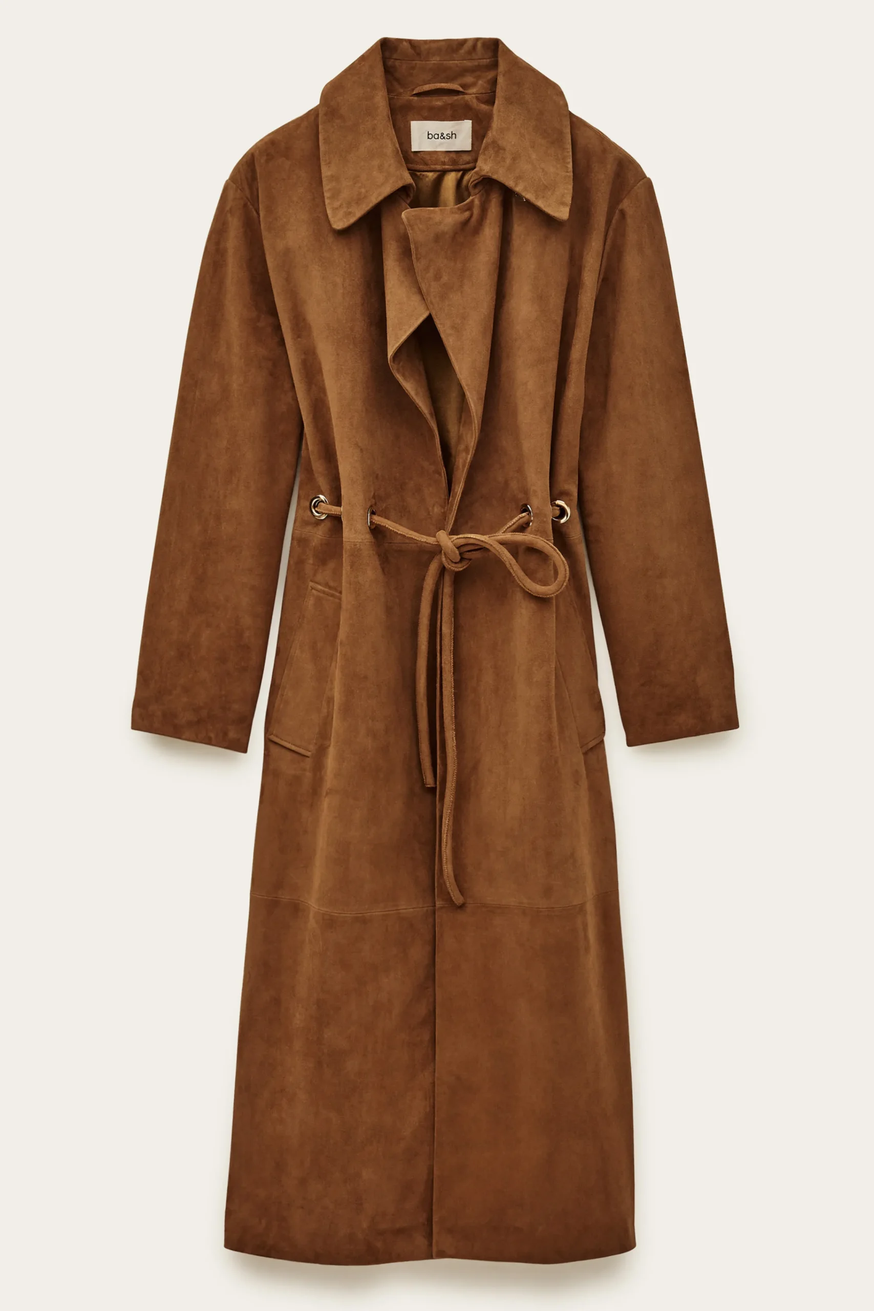 Ba&Sh MATTE manteau long cuir MARRON Sale