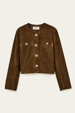 Ba&Sh MELLA veste courte suède MARRON