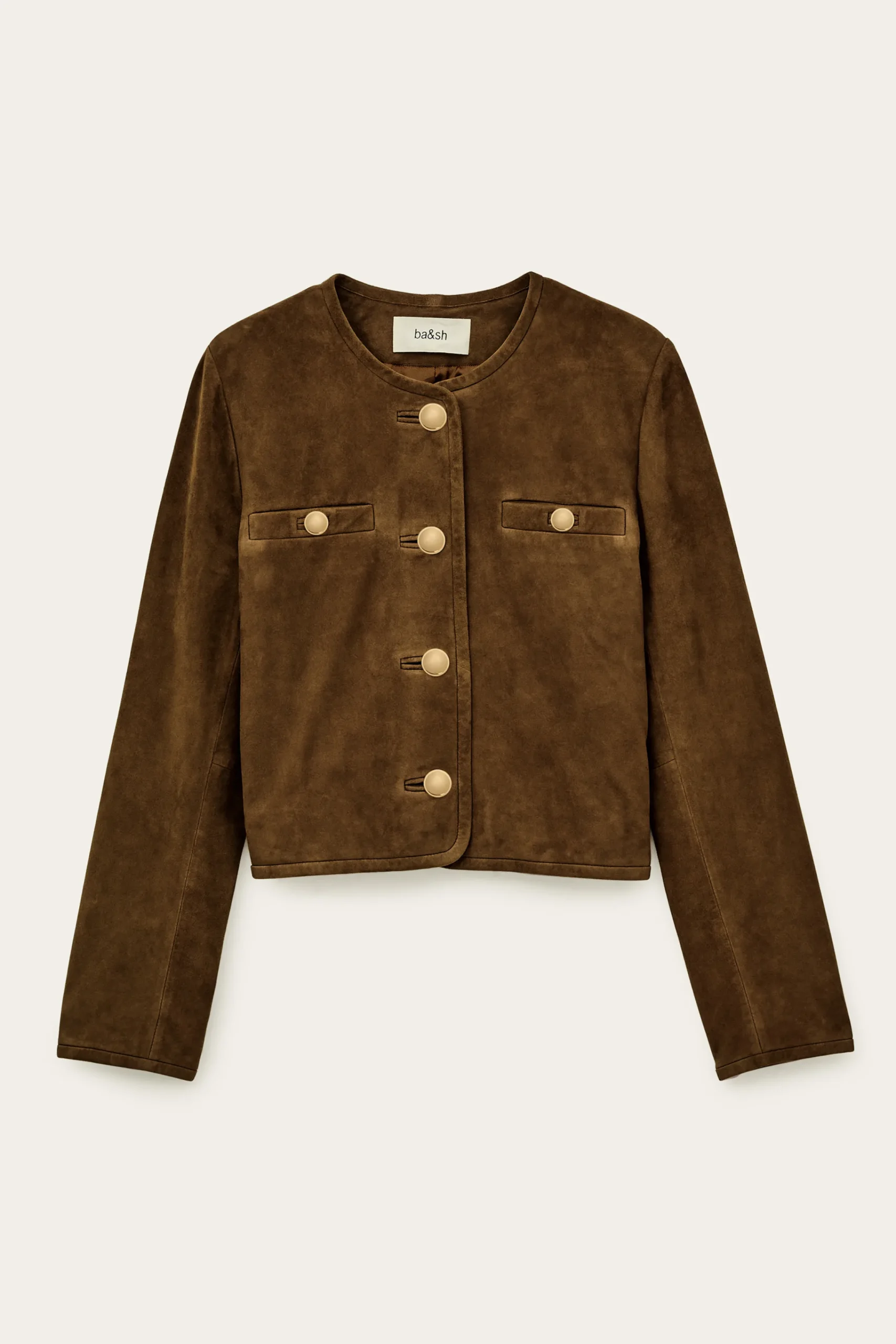 Ba&Sh MELLA veste courte suède MARRON