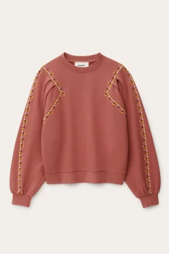 Ba&Sh MESTA sweat brodé ROSE Clearance