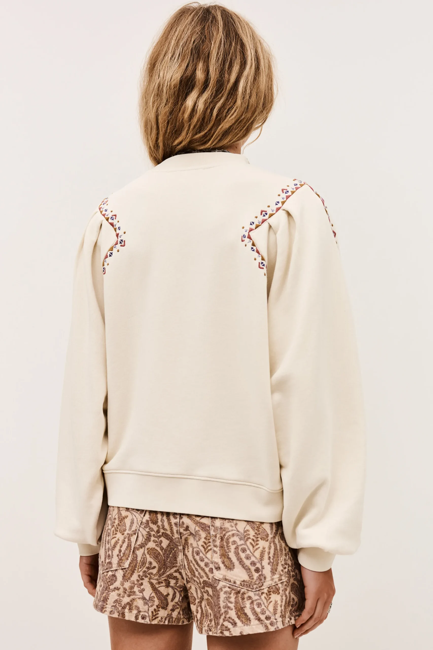 Ba&Sh MESTA sweat brodé ECRU Sale