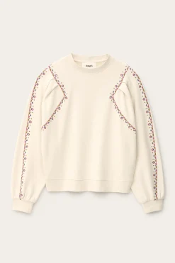 Ba&Sh MESTA sweat brodé ECRU Sale