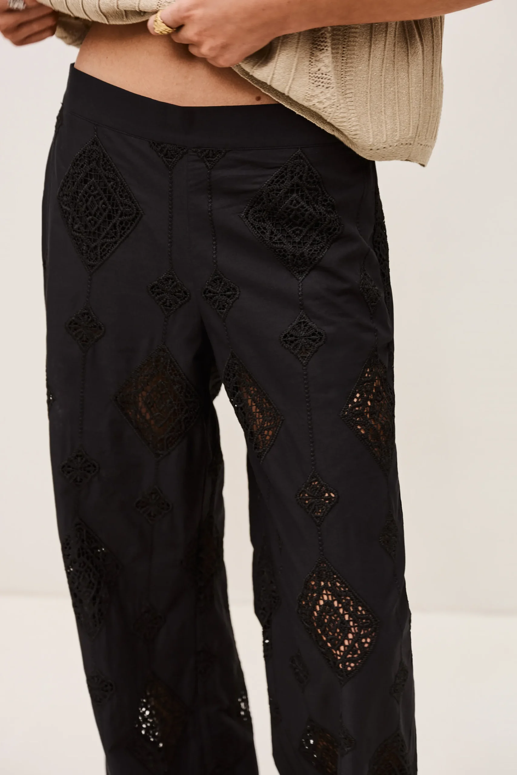 Ba&Sh MIKE pantalon large NOIR