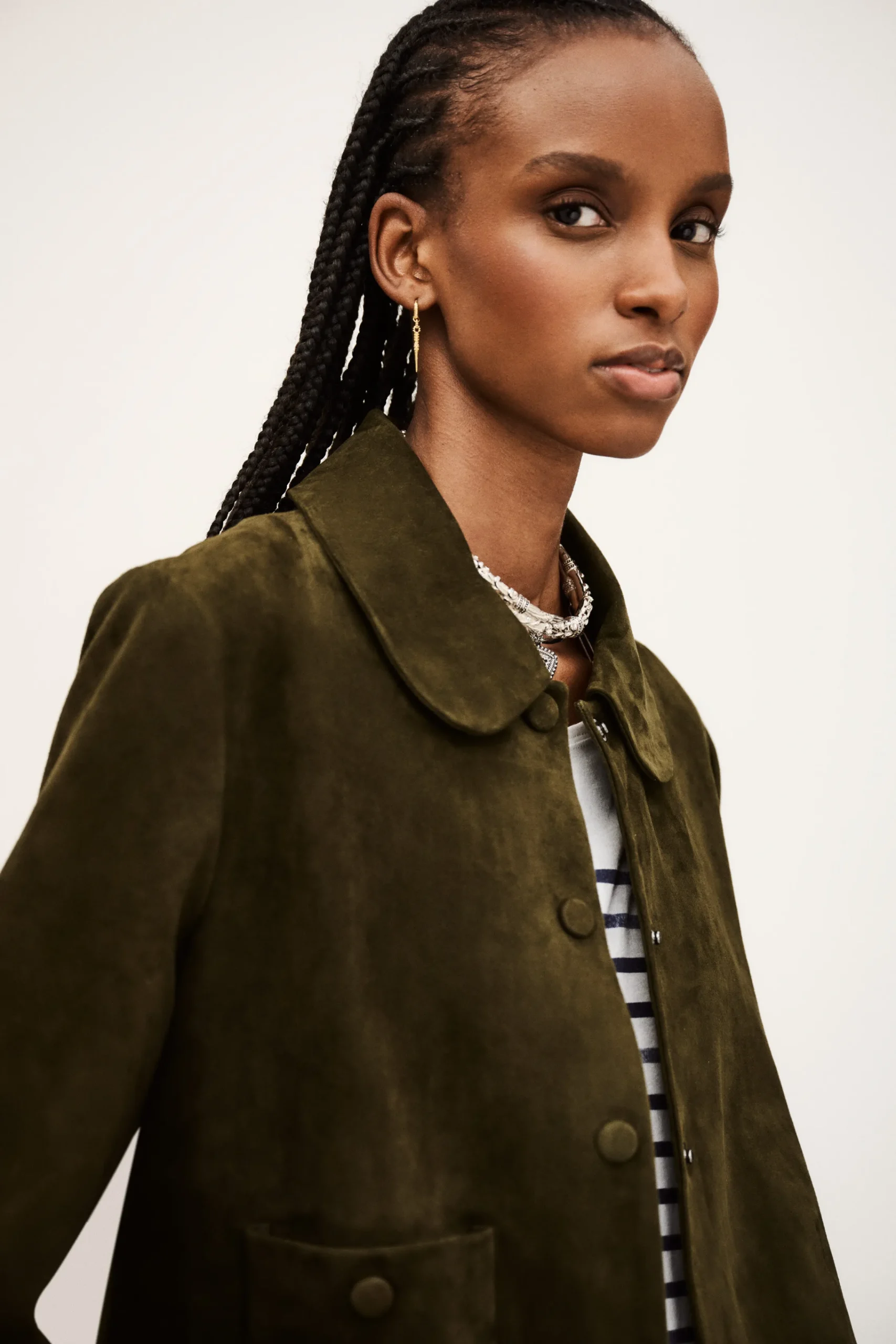 Ba&Sh MILAS veste coupe droite VERT Sale