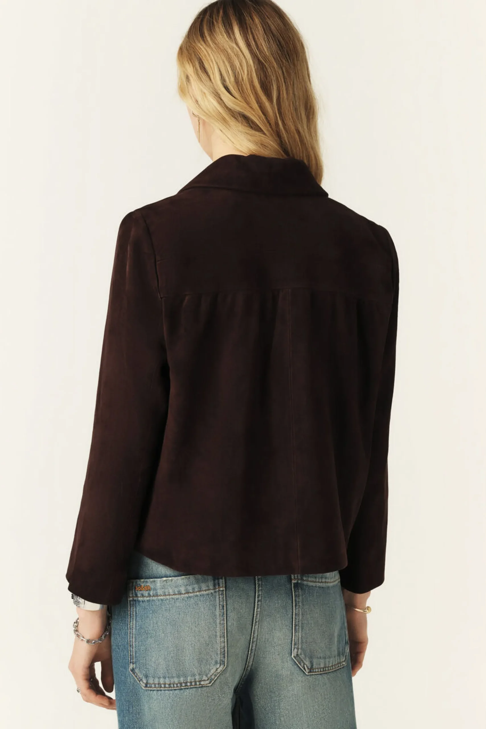Ba&Sh MILAS veste coupe droite MARRON Clearance