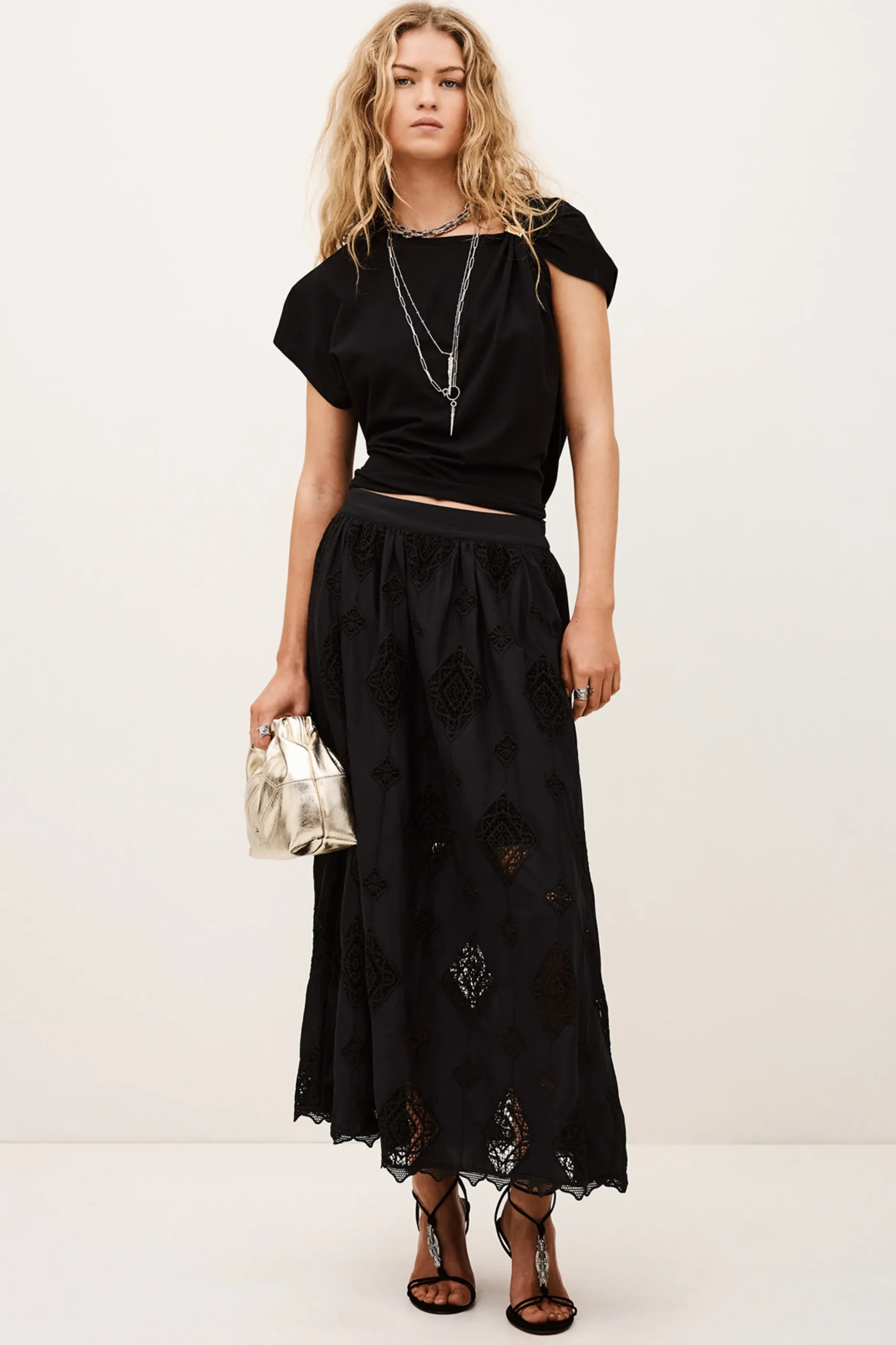 Ba&Sh MONA jupe longue NOIR Sale