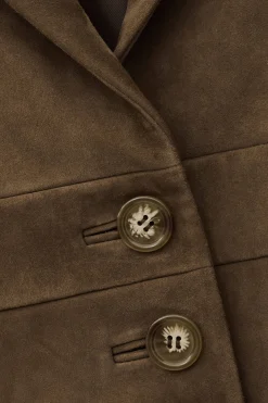 Ba&Sh MORFEO veste cuir velours VERT Online