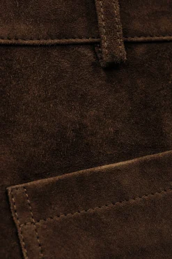 Ba&Sh MOSSI pantalon large MARRON