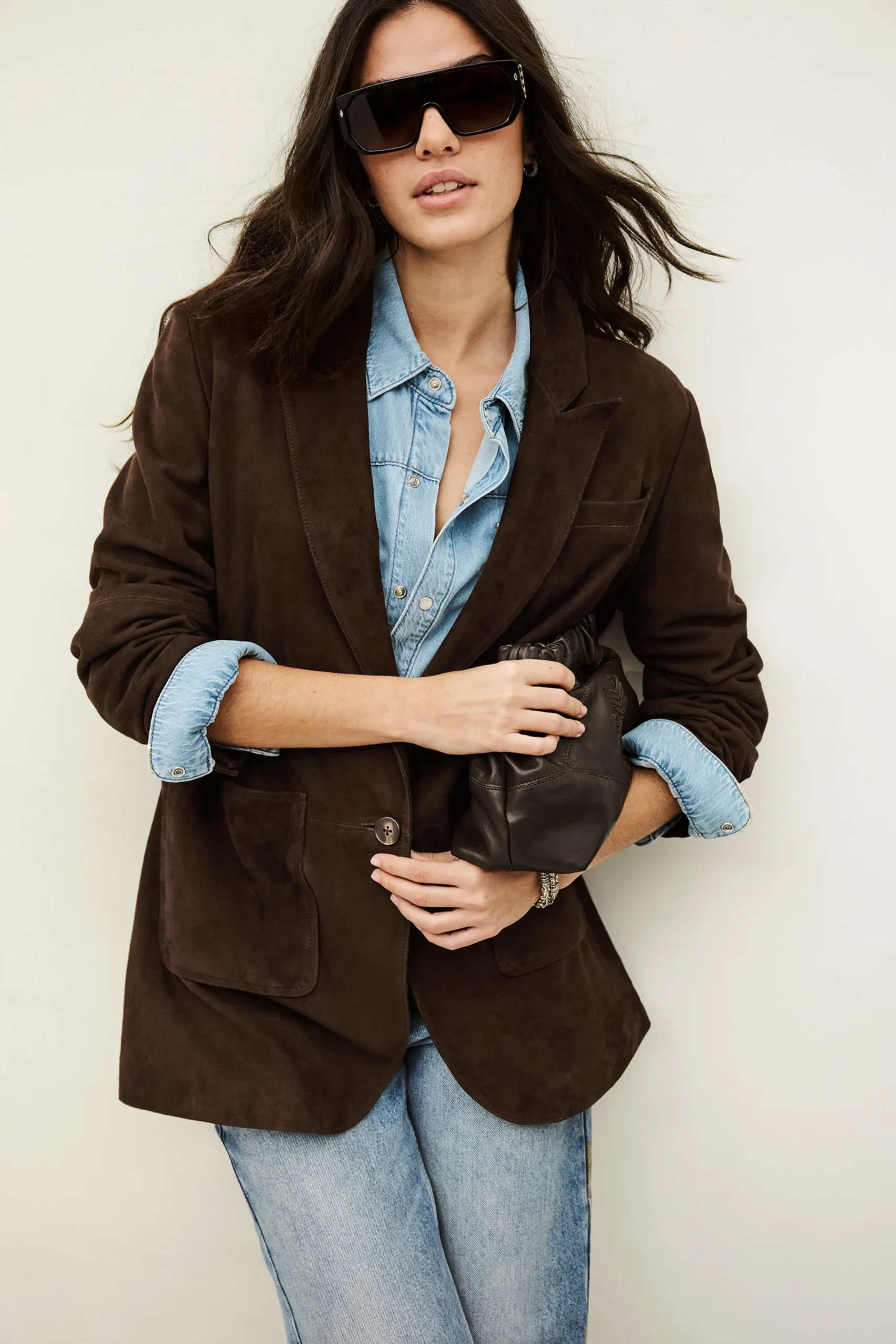 Ba&Sh MOSTY blazer long tailleur MARRON Clearance