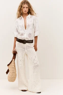 Ba&Sh MURIEL chemise manches /4 ECRU