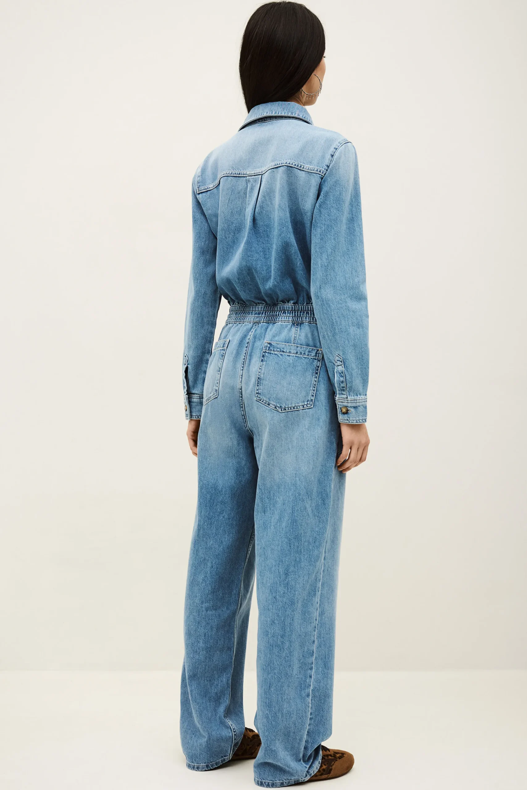 Ba&Sh MYRELLA combinaison jean cargo BLEU