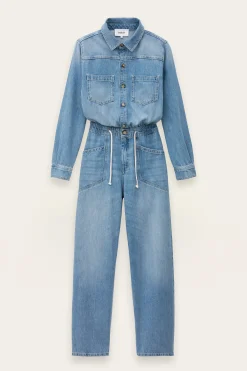 Ba&Sh MYRELLA combinaison jean cargo BLEU