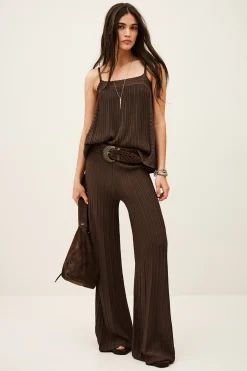 Ba&Sh NAHO PANTALON MARRON Clearance