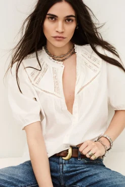 Ba&Sh NELLA chemise coton ECRU Online