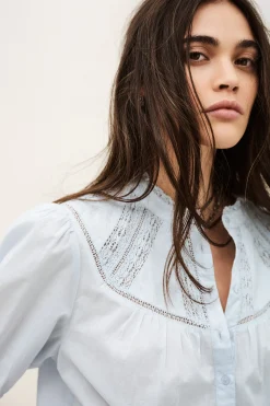 Ba&Sh NELLA chemise coton BLEU Outlet
