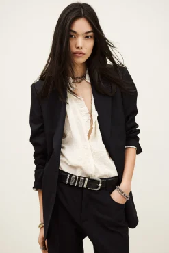 Ba&Sh NISHA blazer droit tailleur BLEU Best