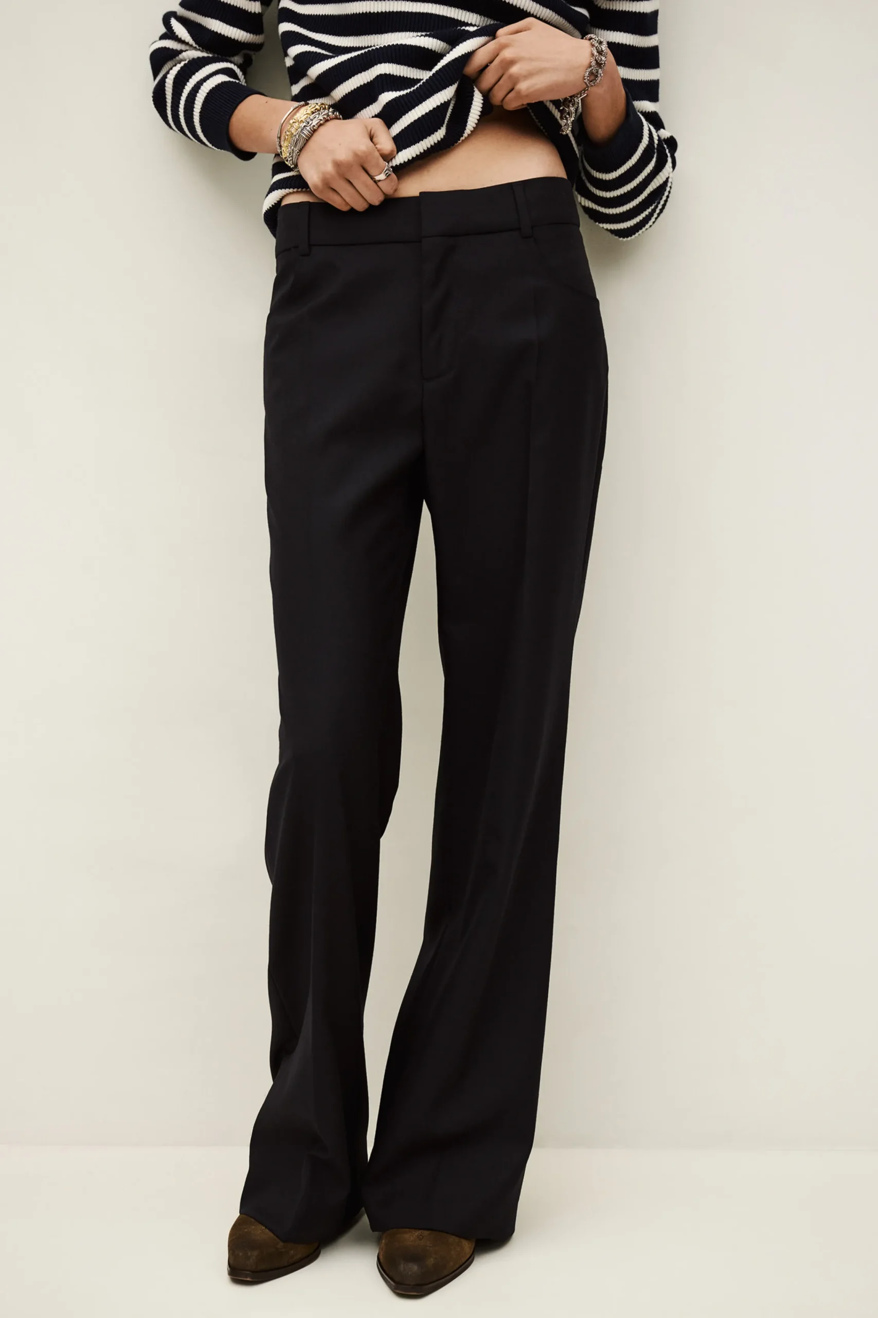 Ba&Sh NIVES pantalon bootcut laine BLEU Sale