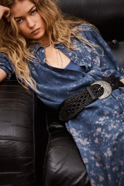 Ba&Sh NORMA robe chemise midi BLEU Discount